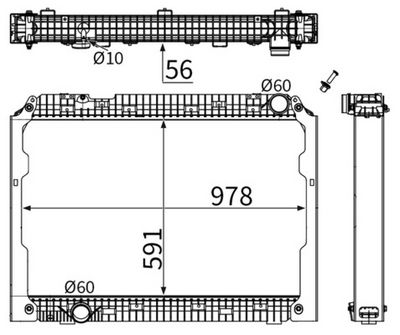 Радиатор, охлаждение двигателя MAHLE CR2783000S