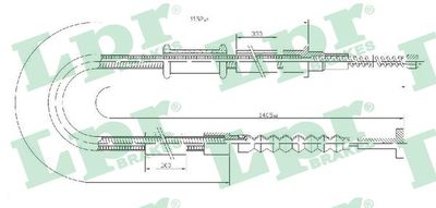 Тросик, cтояночный тормоз LPR C0599B