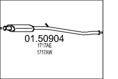 Vidējais izpl. gāzu trokšņa slāpētājs MTS 01.50904