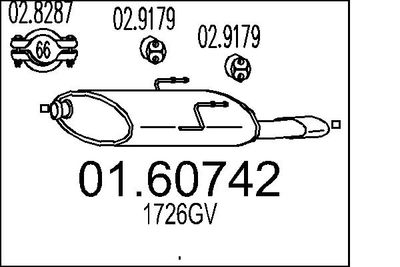 Глушитель выхлопных газов конечный MTS 01.60742