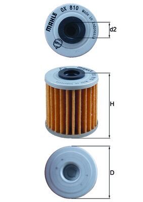 MAHLE OX810 Eļļas filtrs