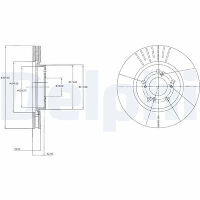 Тормозной диск DELPHI BG4215