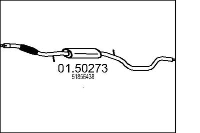 Средний глушитель выхлопных газов MTS 01.50273