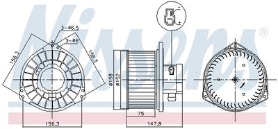 Вентилятор салона NISSENS 87531