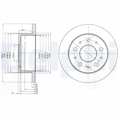 Тормозной диск DELPHI BG3923