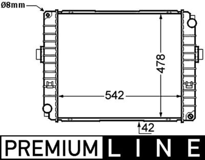 Радиатор, охлаждение двигателя MAHLE CR 757 000P