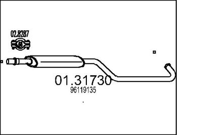 Izplūdes gāzu priekšslāpētājs MTS 01.31730