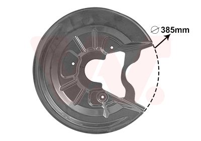 VAN WEZEL 7623373 Dubļu sargs, Bremžu