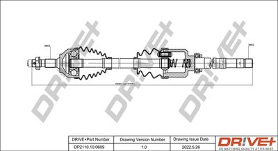 Piedziņas vārpsta Dr!ve+ DP2110.10.0609