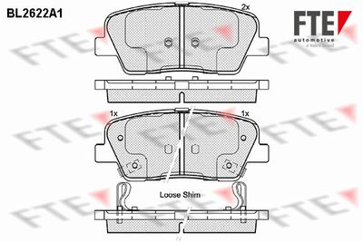 Bremžu uzliku kompl., Disku bremzes FTE 9010870