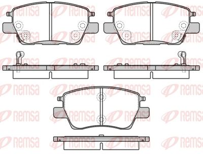 Bremžu uzliku kompl., Disku bremzes REMSA 1630.12