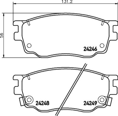 HELLA PAGID 8DB355012091 Bremžu uzliku kompl