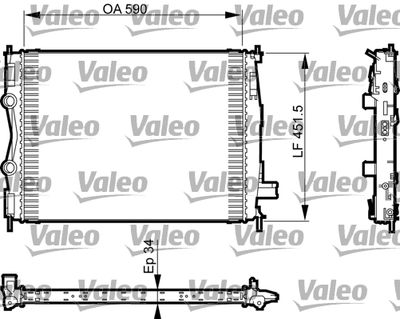 Radiators, Motora dzesēšanas sistēma VALEO 735380