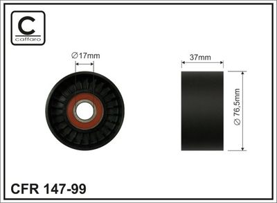Spriegotājrullītis, Ķīļrievu siksna CAFFARO 147-99