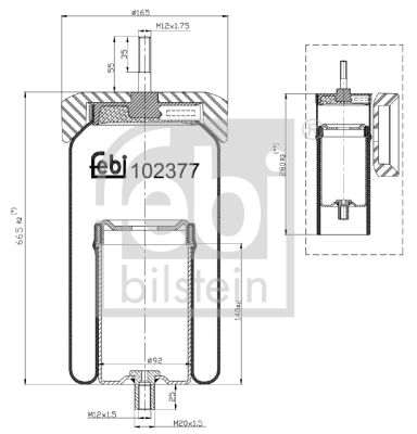 Pneimoatsperes spilvens, Pneimopiekare FEBI BILSTEIN 102377