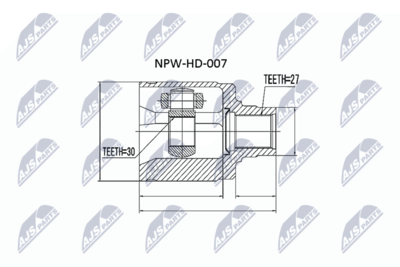 Шарнирный комплект, приводной вал NTY NPW-HD-007