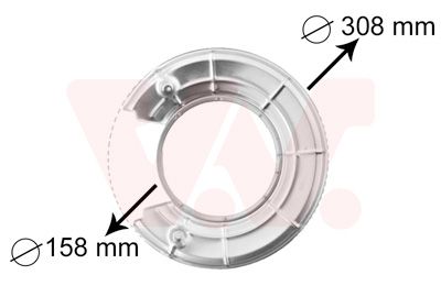 Dubļu sargs, Bremžu disks VAN WEZEL 3766373
