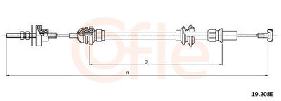Трос, управление сцеплением COFLE 19.208E