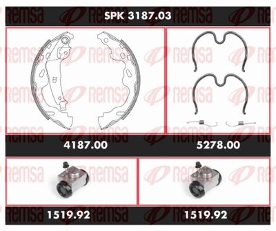Bremžu komplekts, Trumuļu bremzes REMSA SPK 3187.03
