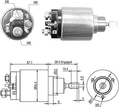 Тяговое реле, стартер MAGNETI MARELLI 940113050361