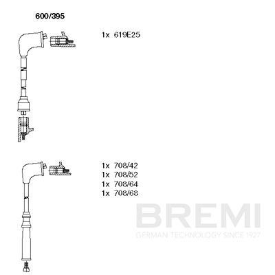Augstsprieguma vadu komplekts BREMI 600/395