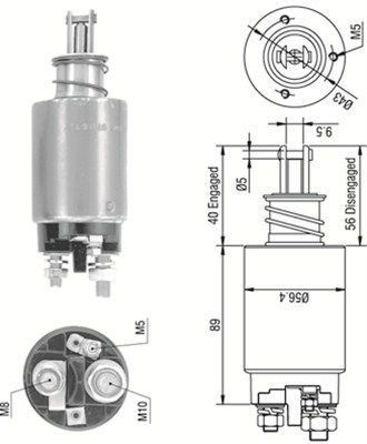 Ievilcējrelejs, Starteris MAGNETI MARELLI 940113050295