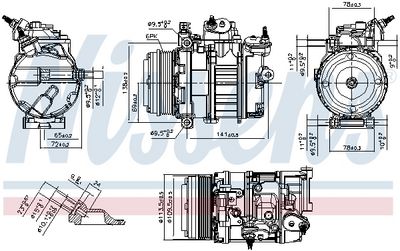 Компрессор, кондиционер NISSENS 891106