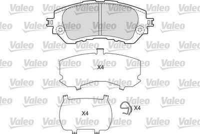 Bremžu uzliku kompl., Disku bremzes VALEO 601668