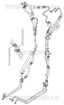 Гидравлический шланг, рулевое управление TRISCAN 8516 16038