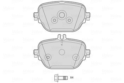 Bremžu uzliku kompl., Disku bremzes VALEO 601767