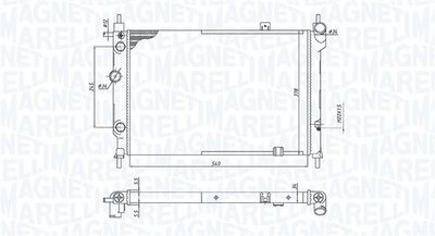 Радиатор, охлаждение двигателя MAGNETI MARELLI 350213193200