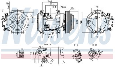 Компрессор, кондиционер NISSENS 891052
