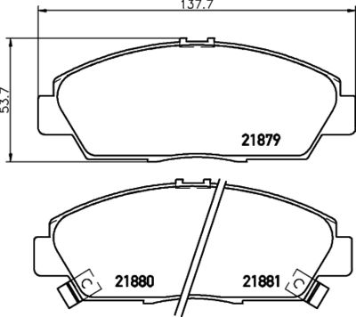 Bremžu uzliku kompl., Disku bremzes HELLA PAGID 8DB 355 016-631