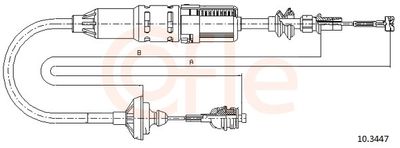 Трос, управление сцеплением COFLE 10.3447