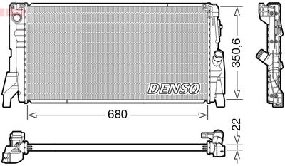 Радиатор, охлаждение двигателя DENSO DRM05118