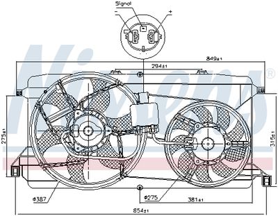 Ventilators, Motora dzesēšanas sistēma NISSENS 85826