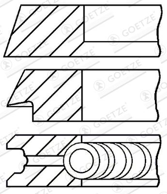 Комплект поршневых колец GOETZE ENGINE 08-434800-00