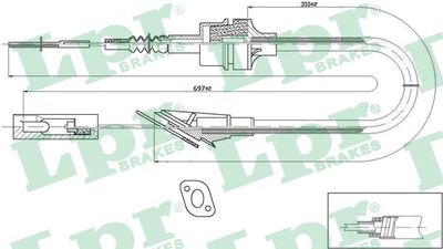 Трос, управление сцеплением LPR C0493C