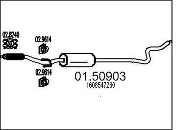 Средний глушитель выхлопных газов MTS 01.50903