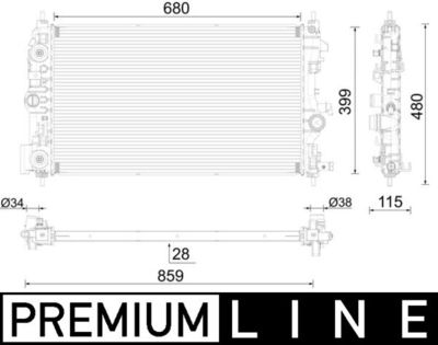Radiators, Motora dzesēšanas sistēma MAHLE CR 1011 000P