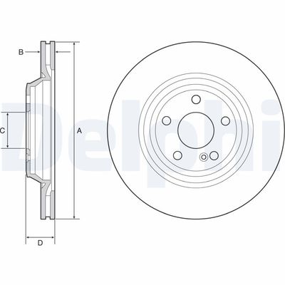 Тормозной диск DELPHI BG4957C