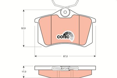 Комплект тормозных колодок, дисковый тормоз TRW GDB1330