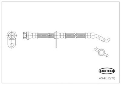 Bremžu šļūtene CORTECO 49401578