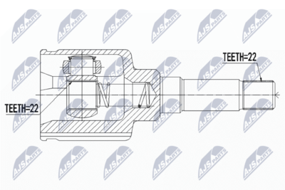 Шарнирный комплект, приводной вал NTY NPW-CT-072