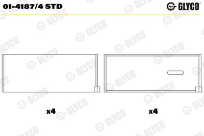 Шатунный подшипник GLYCO 01-4187/4 STD