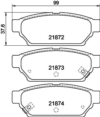 HELLA PAGID 8DB355016701 Bremžu uzliku kompl