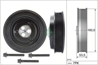 Комплект ременных шкивов, коленчатый вал Schaeffler INA 544013220