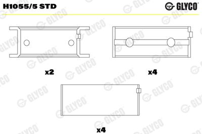 Подшипник коленвала GLYCO H1055/5 STD