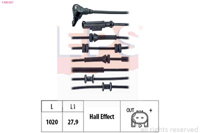 Датчик, частота вращения колеса EPS 1.960.021