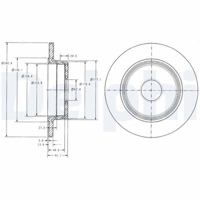Тормозной диск DELPHI BG2510